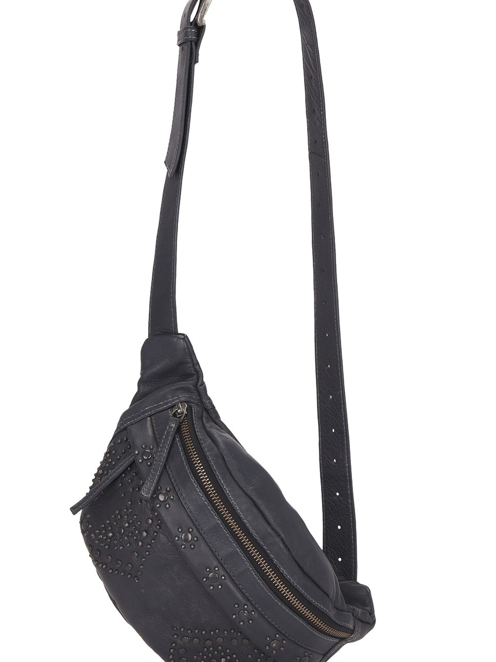 Free People Black Studded Mini Belt Bag
